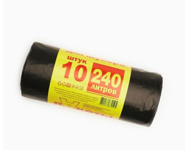 Мешок для мусора 240л 50мкмПВД (10шт) рул Супер прочн ВЕСКА 1/20