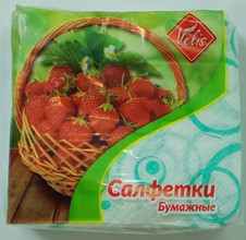 Салфетка  50 лист зеленые колечки 1/100