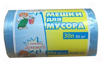 Мешок для мусора  30л (80шт) Советы от Домового 1/25