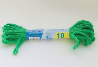 Шнур вязаный цветной Д 4мм (10м)