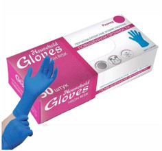 Перчатки латексные универсальные синие GIOVES XL 1/25